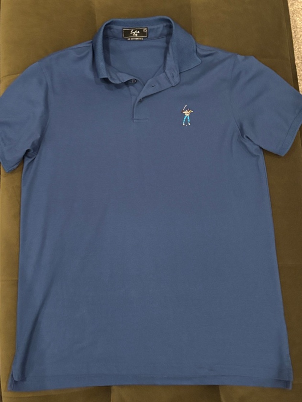 Eastside Golf Blue Men's Golf Polo Shirt with Embroidered Logo